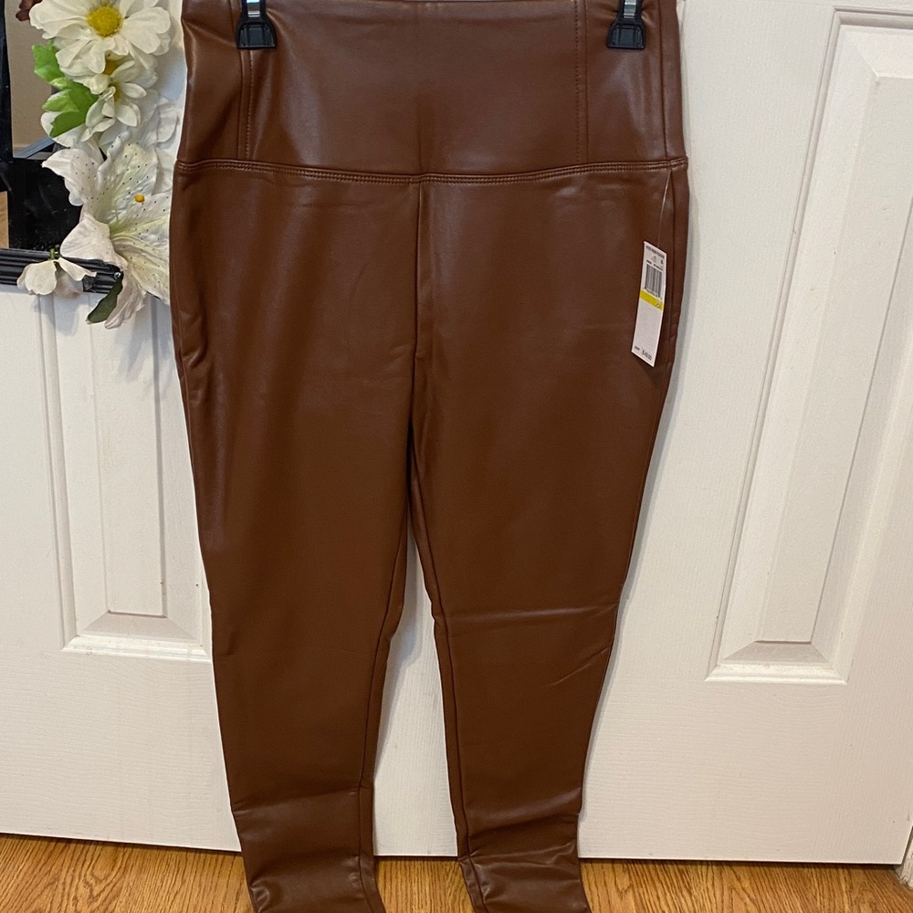Tinsel Brown Faux Leather Leggings